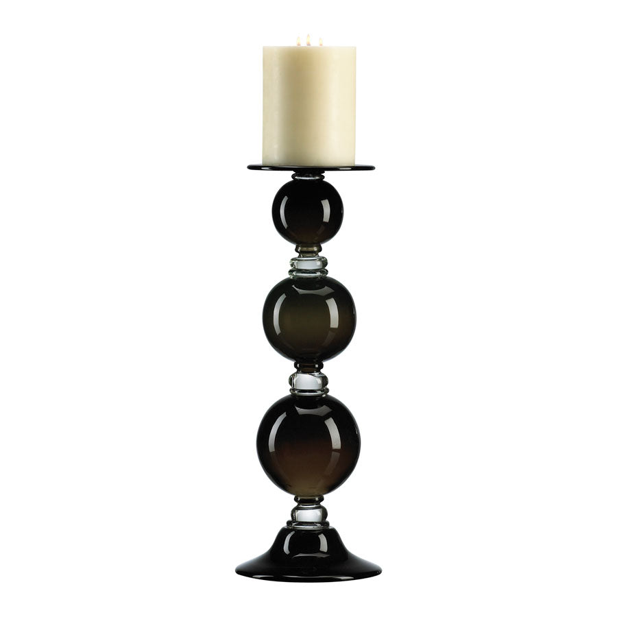 Medium Black Globe Candleholder