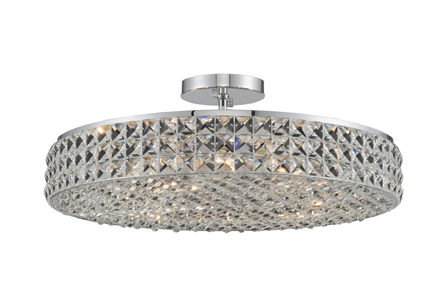 Cyrstal 20 Inch 8 Lt.Semi Flush Mount