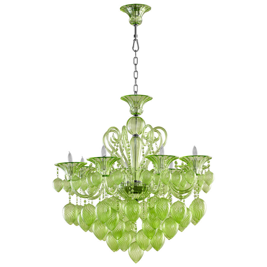 Bella Vetro Eight Light Chandelier