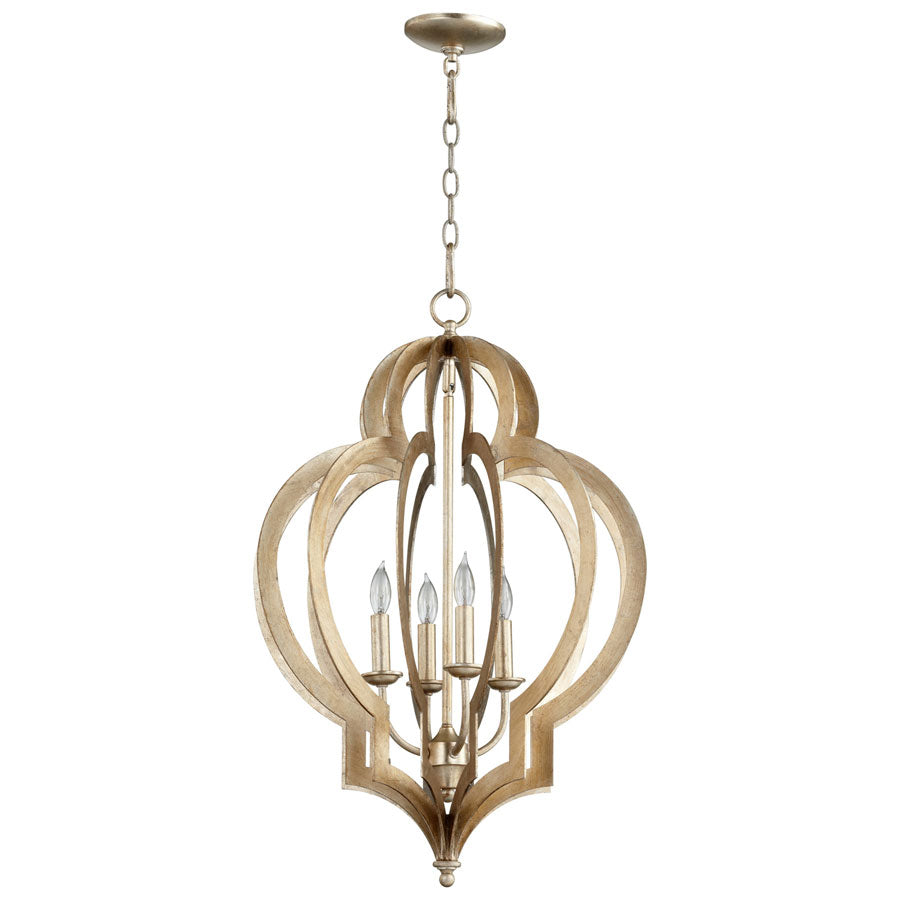 Small Vertigo Silver Leaf Chandelier