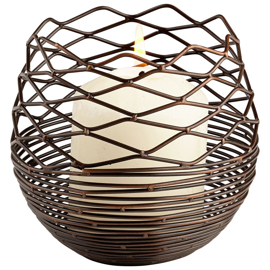 Small Coiled Silk Candleholder