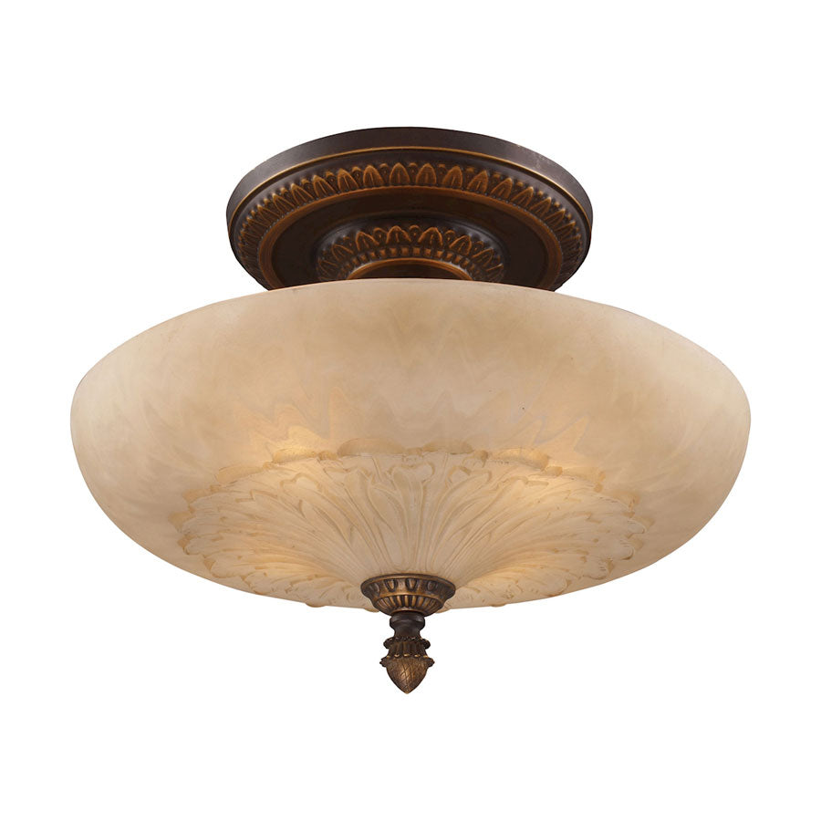 Restoration 4-Lt Semi-Flush Antique Golden Bronze