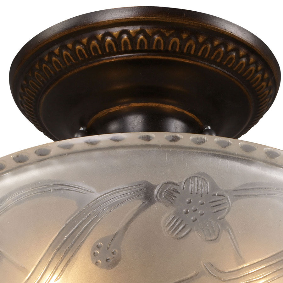 Restoration 3-Lt Semi-Flush in Ant Golden Bronze