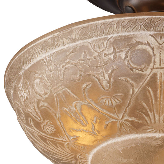 Restoration 3-Lt Semi-Flush in Ant Golden Bronze