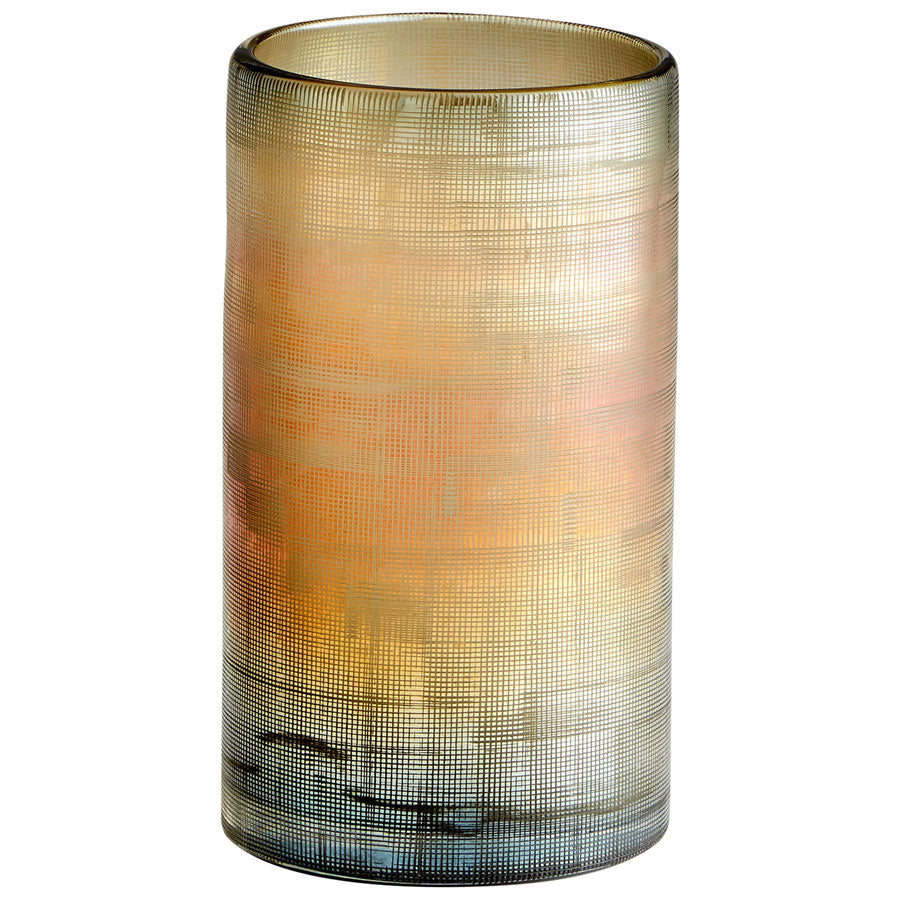 Medium Gilded Grid Vase