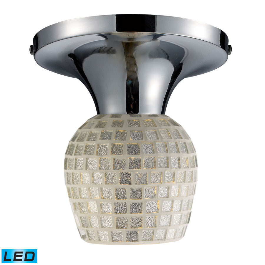 Celina 1-Light Semi-Flush in Polished Chrome and Silver - LED Offering Up To 800 Lumens (60 Watt Equ