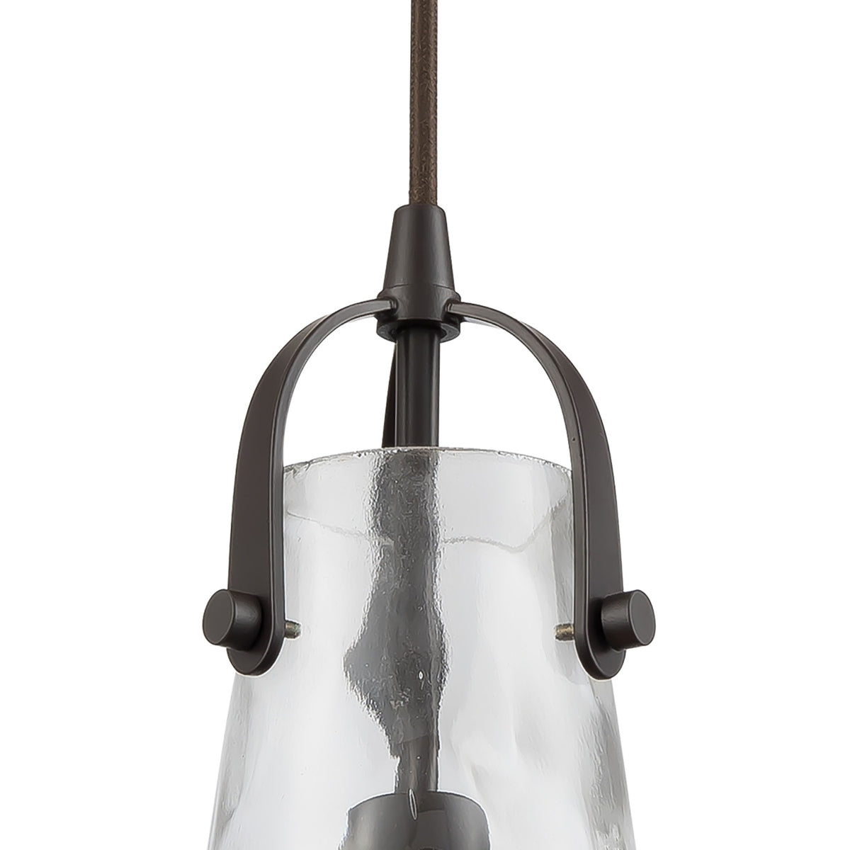 Hand-Formed Glass 1 Pendant Oil Rubbed Bronze