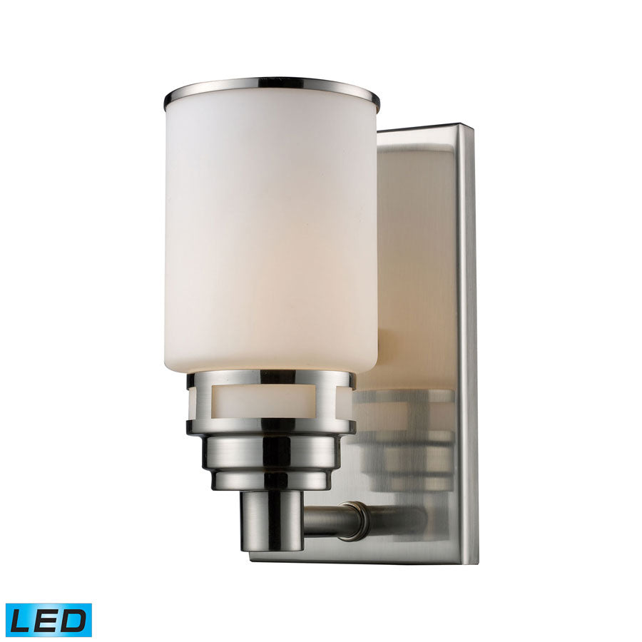 Bryant 1-Light Vanity in Satin Nickel - LED Offering Up To 800 Lumens (60 Watt Equivalent) with Full