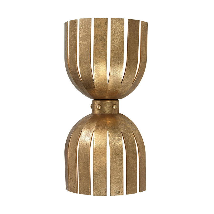 Gold Leaf Olympia Double Wall Sconce