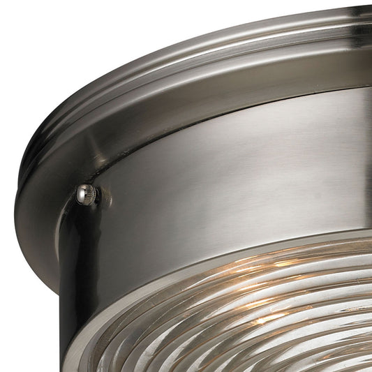 3 light flushmount in Brushed Nickel