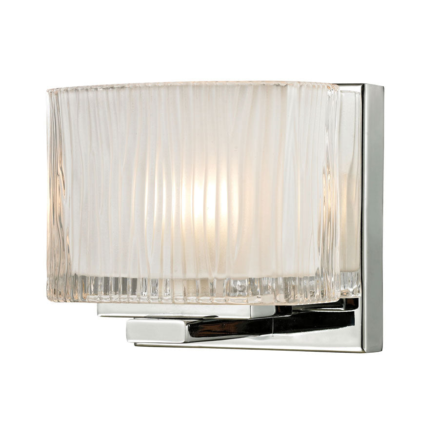 Chiseled Glass Collection 1 light bath in Polished Chrome