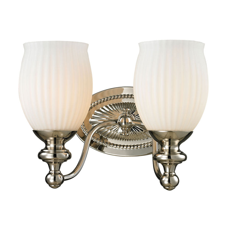 Park Ridge Collection 2 light bath in Polished Nickel