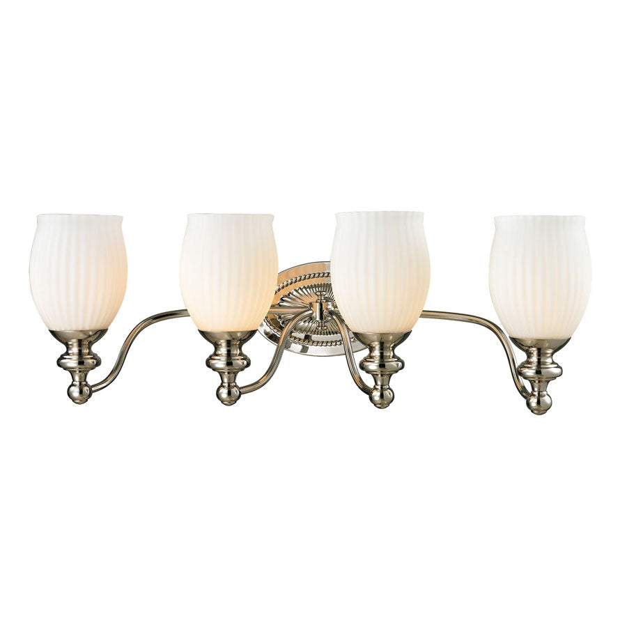 Park Ridge Collection 4 light bath in Polished Nickel