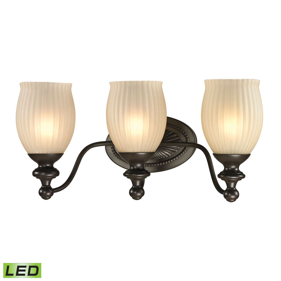 Park Ridge Collection 3 light bath in Oil Rubbed Bronze - LED, 800 Lumens (2400 Lumens Total) with F