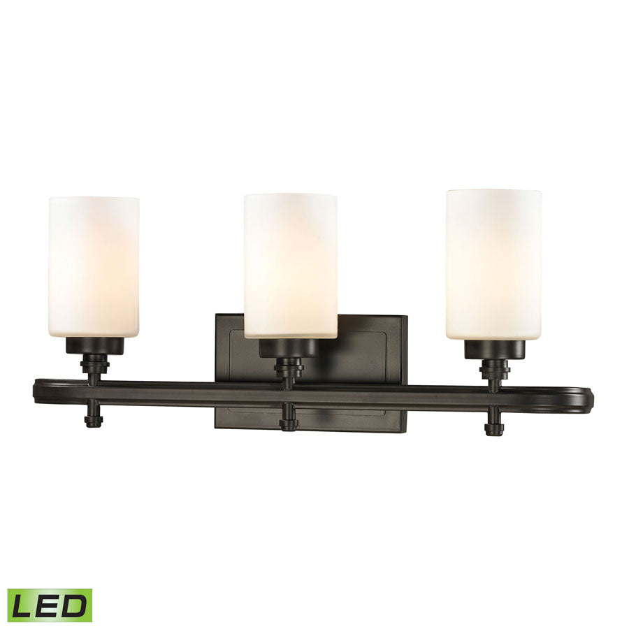 Dawson Collection 3 light bath in Oil Rubbed Bronze - LED, 800 Lumens (2400 Lumens Total) with Full