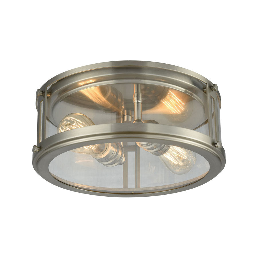 Coby 2 Light Flush in Brushed Nickel
