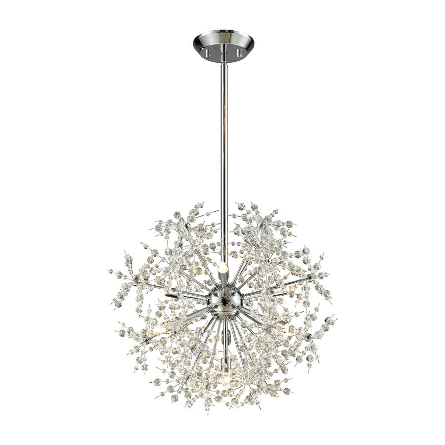 Snowburst 7 Light Chandelier in Polished Chrome