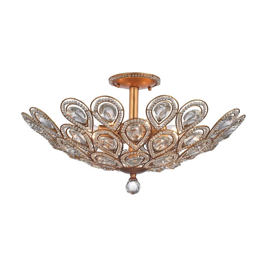 Evolve 8 Light Semi Flush in Matte Gold