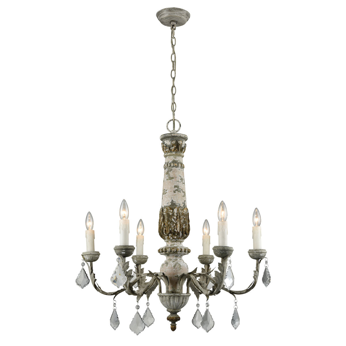 Genevieve Chandelier 28" wide 6 light