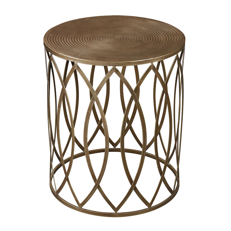ACCENT TABLE IN GOLD LEAF