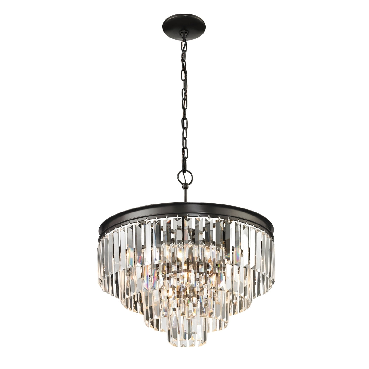 Palacial Collection 4+1 light pendant in Oil Rubbed Bronze