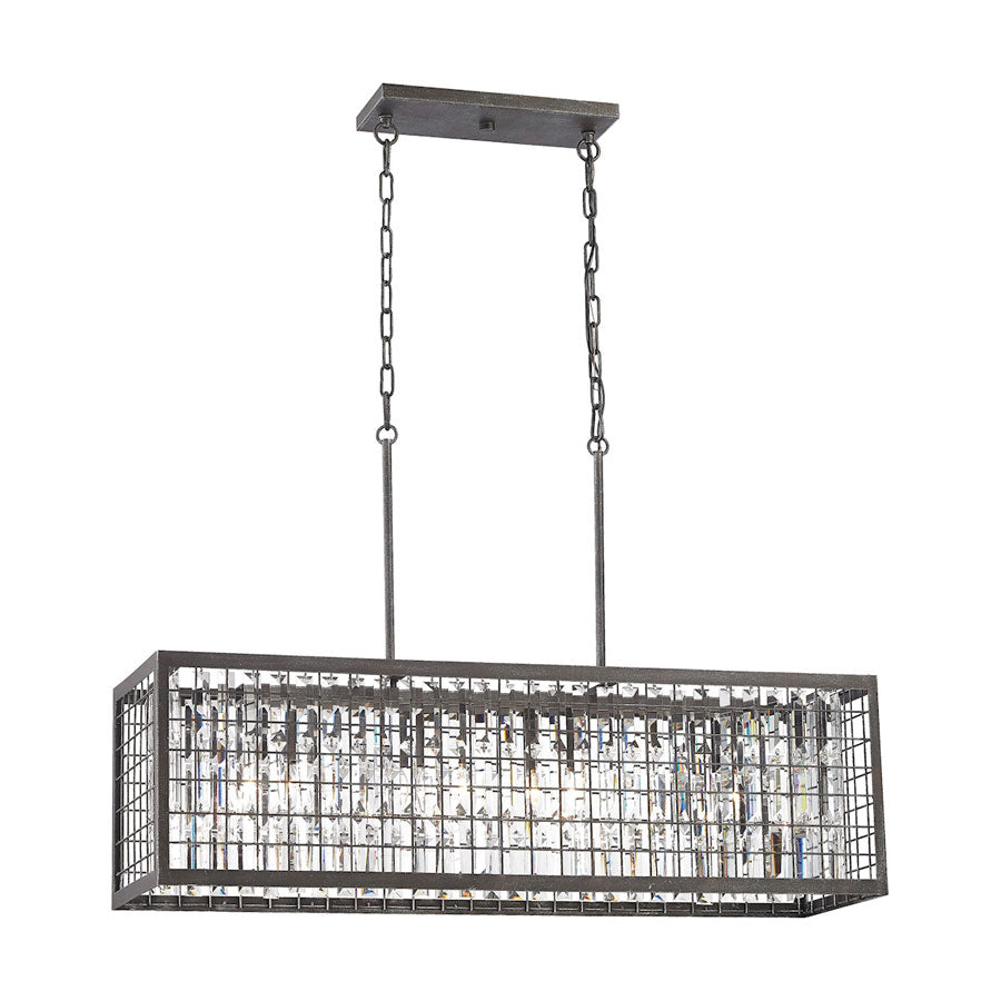 Nadina 4 Light Chandelier in Silverdust Iron