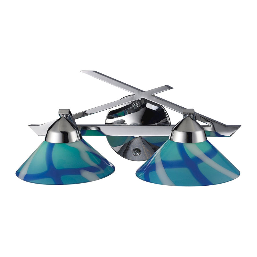 Refraction Collection 2 Light Linear W/Car Glass
