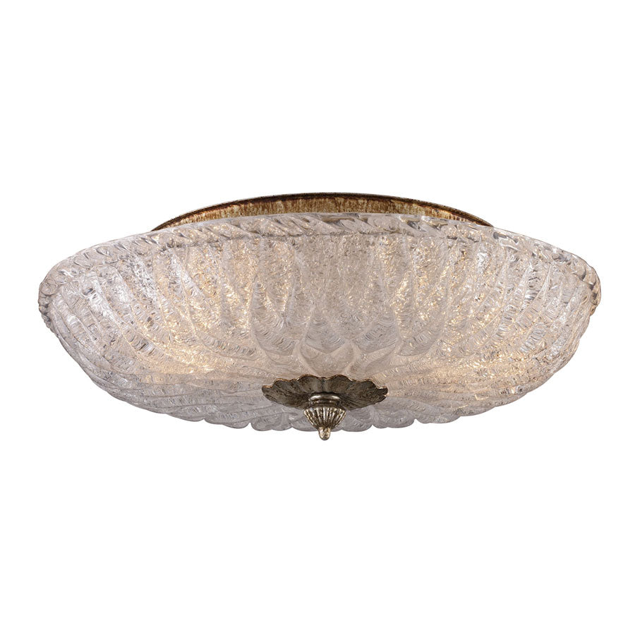 Providence 2-Light Flush Mount in Silver Leaf