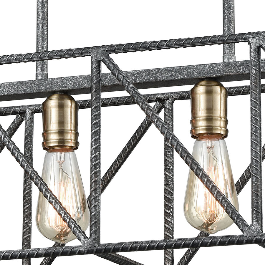 Crossbar 4 Billiard/Island Silverdust Iron/Satin Brass