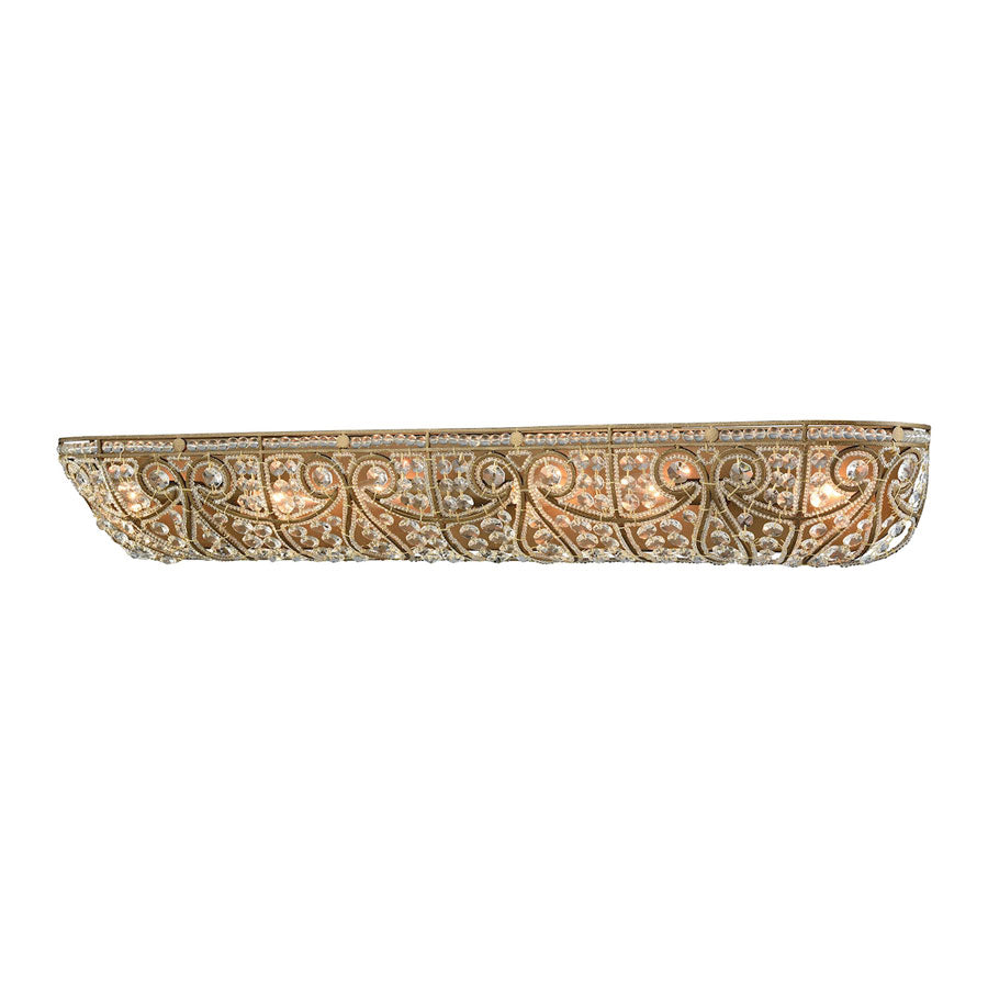 Elizabethan 6 Light Vanity in Dark Bronze