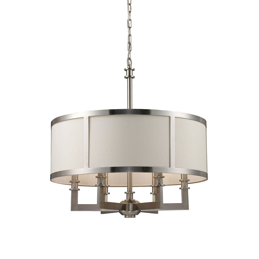 Seven Springs 6-Light Chandelier in Satin Nickel