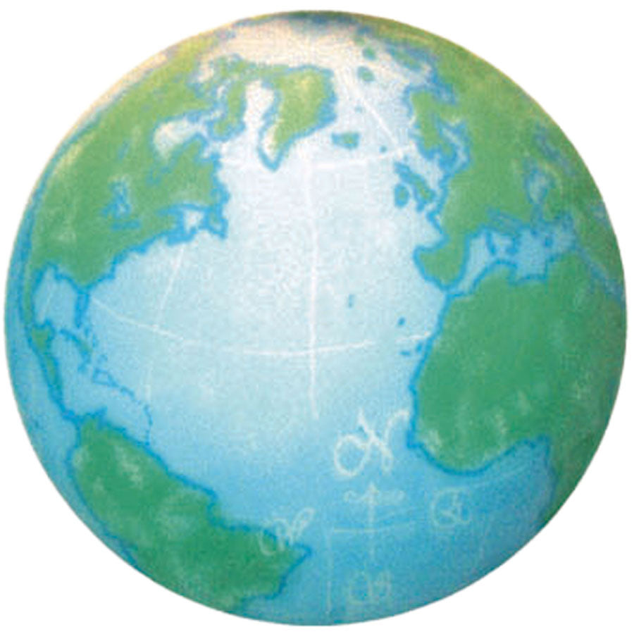 Kidshine 3-Light Semi-Flush - World Map