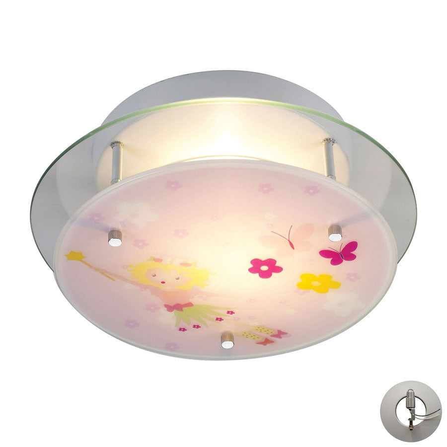 Novelty 2 Light Semi Flush in White - Includes Adapter Kit