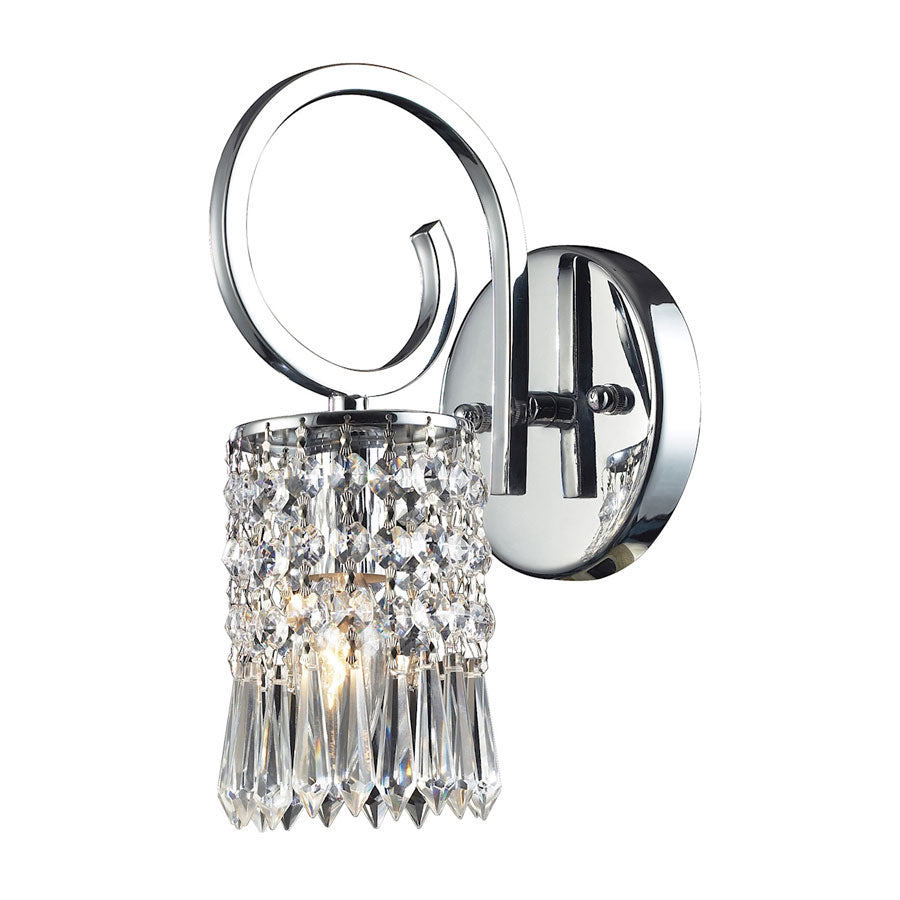 Optix Collection 1-Light Wall Bracket with Clear Crystal
