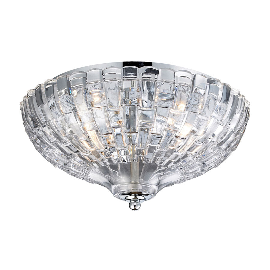Crystal 2-Light Flush Mount in Polished Chrome