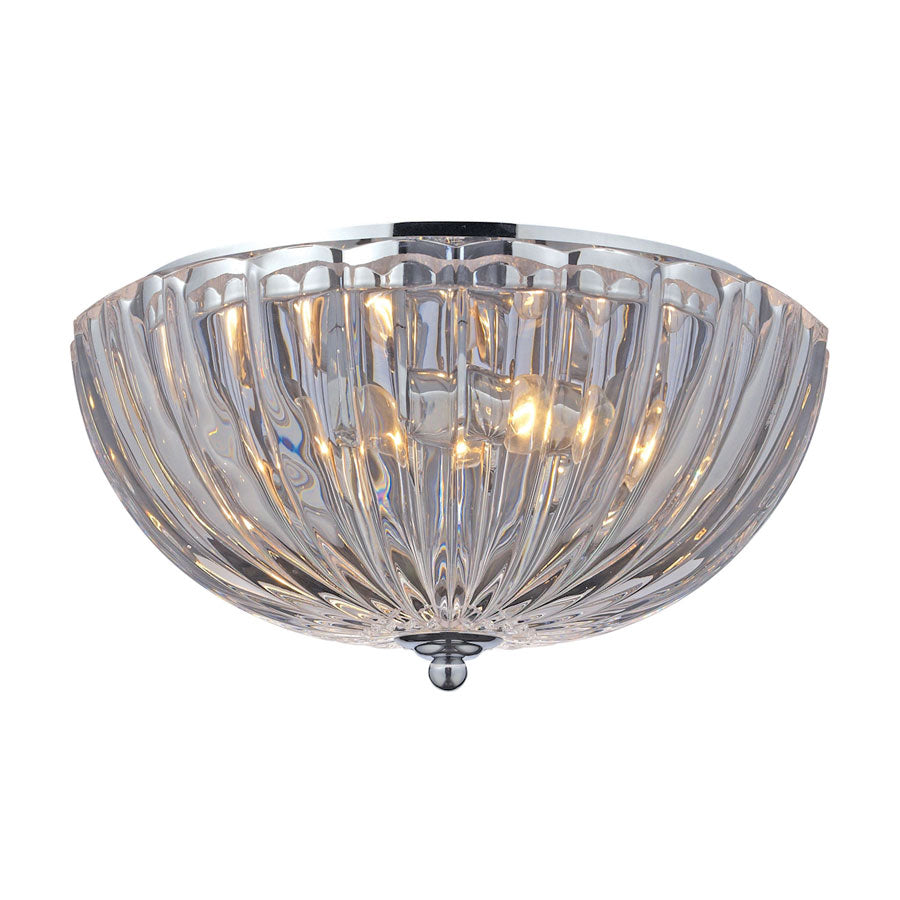 Crystal 2-Light Flush Mount in Polished Chrome