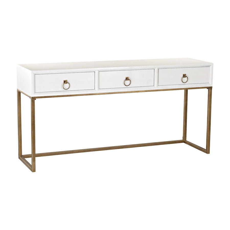 White and Gold Console