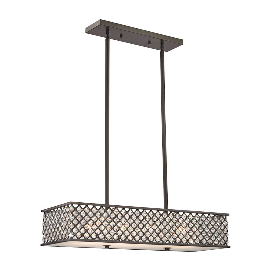 Genevieve 4 Light Chandelier in Oil Rubbed Bronze