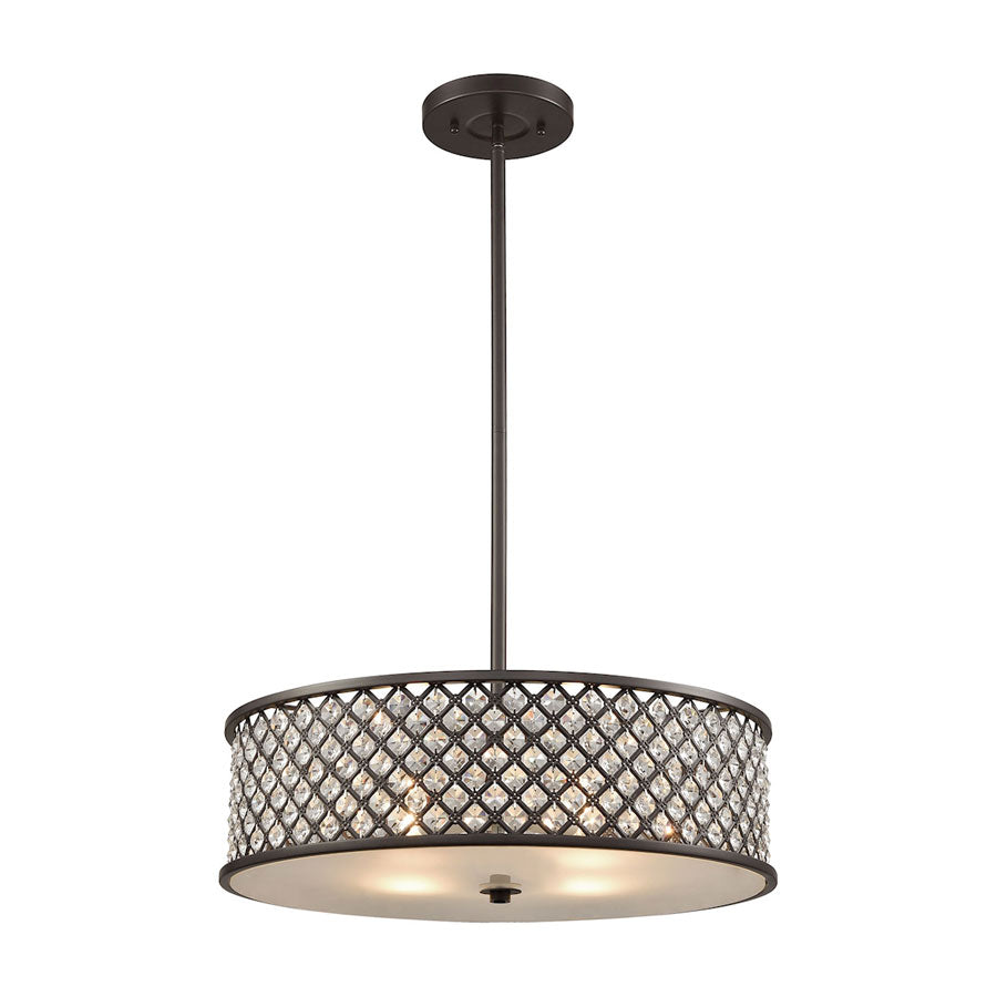 Genevieve 4 Light Chandelier in Oil Rubbed Bronze