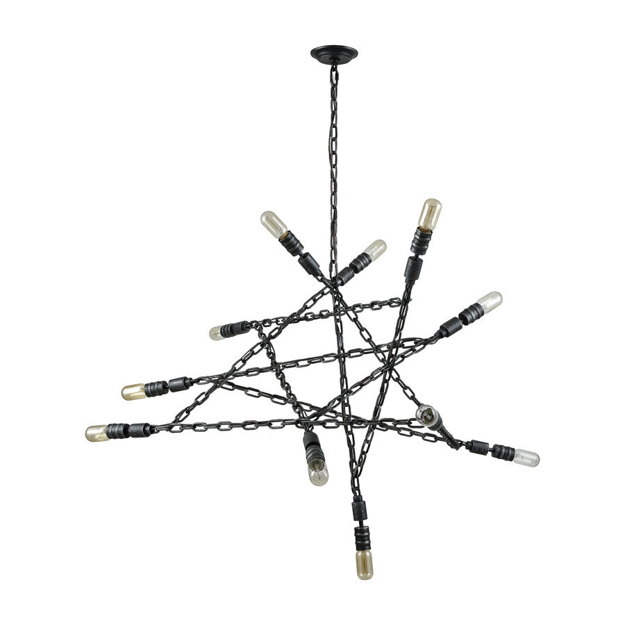Entangled 11 Chandelier Silvered Graphite
