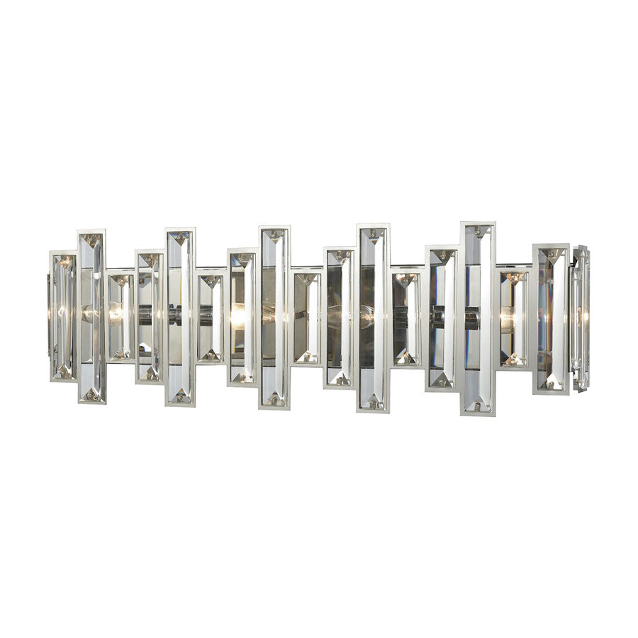 Crystal Heights 4 Light Vanity in Polished Chrome with Clear Crystal