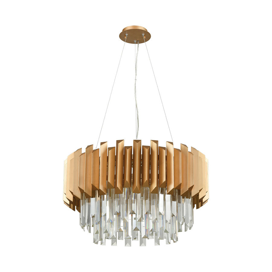 Seneca Falls 6 Chandelier Matte Gold