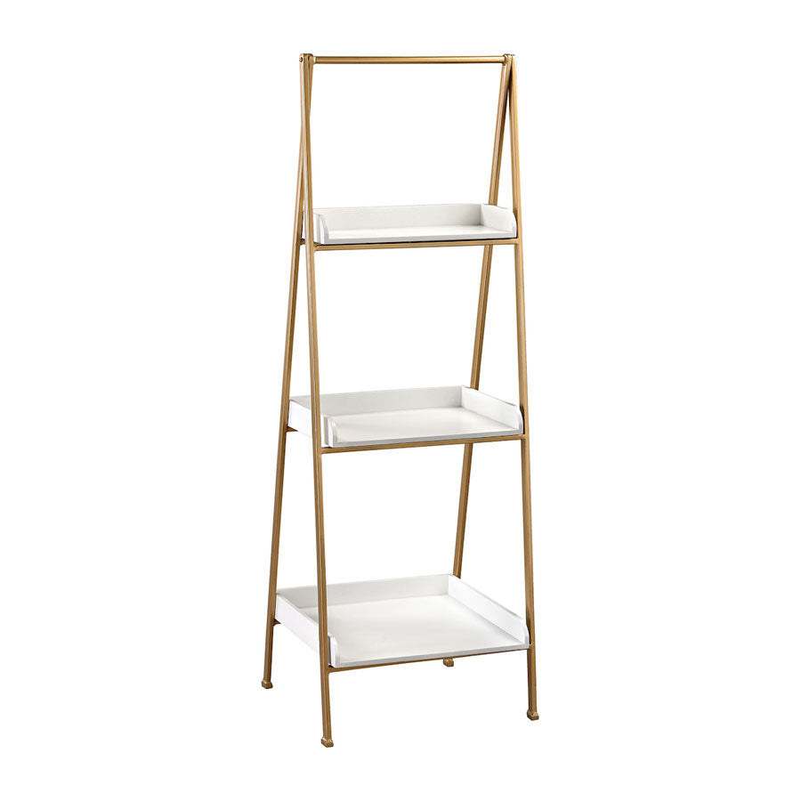 White and Gold Accent Shelf