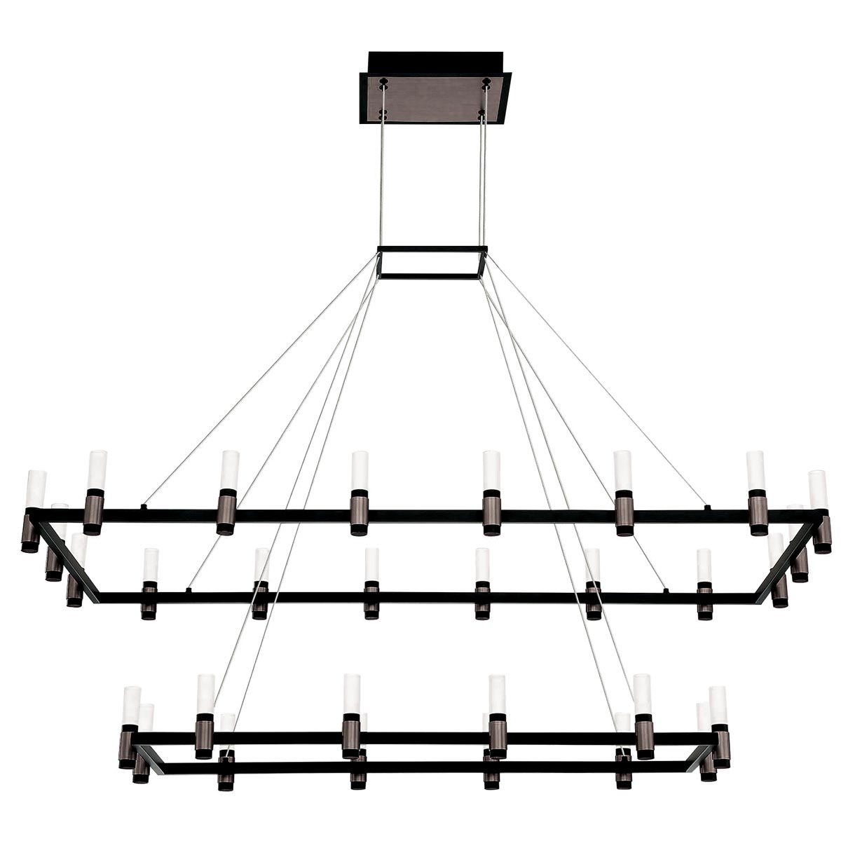 Altamont 2-Tier 30-Light Rectangular LED Chandelier