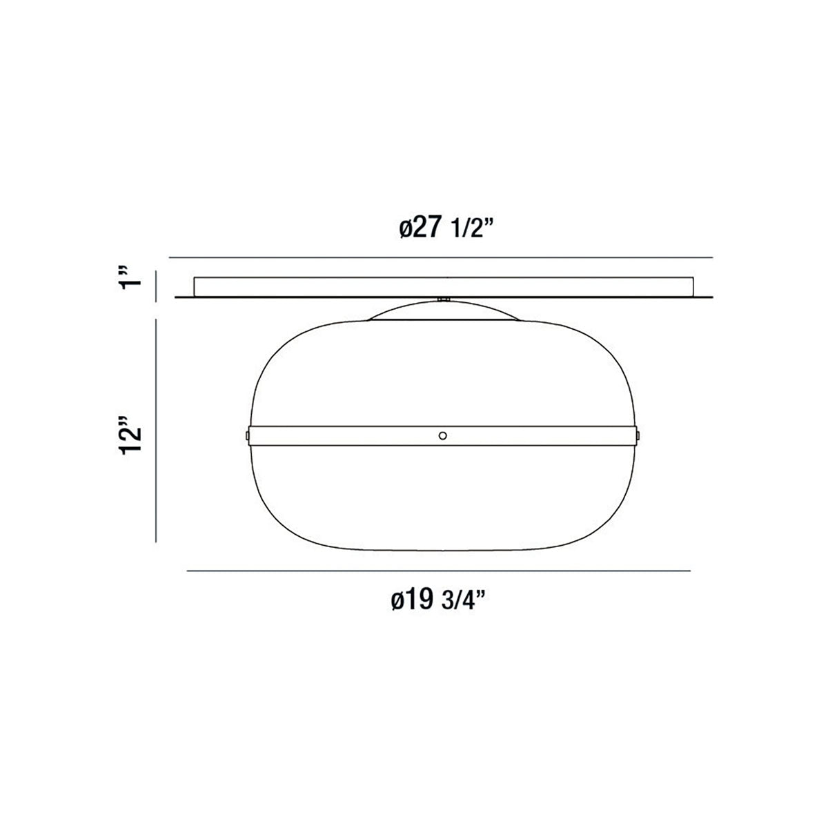 NOTTINGHAMSHARE LARGE 3-LIGHT FLUSHMOUNT