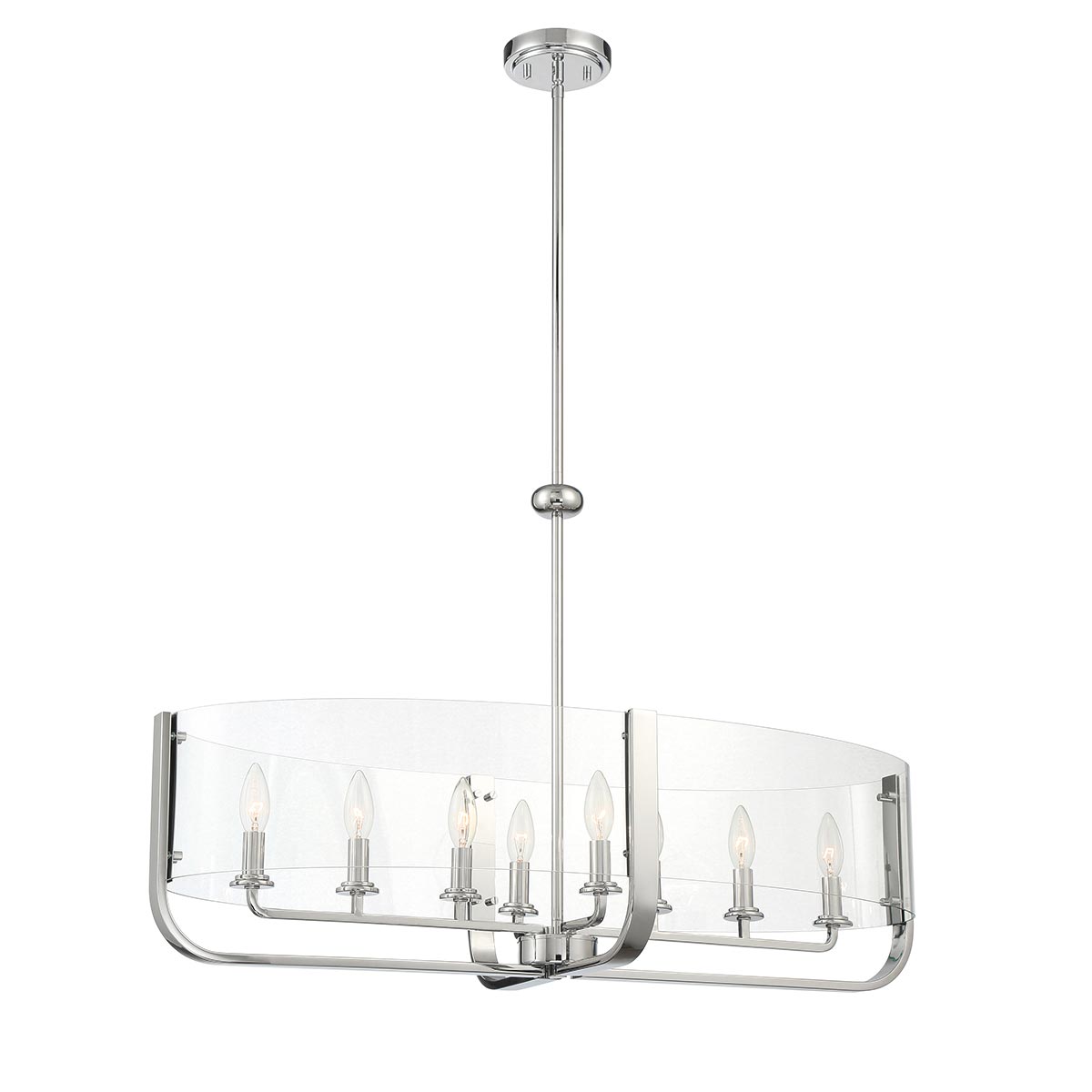 8 LIGHT OVAL CHANDELIER