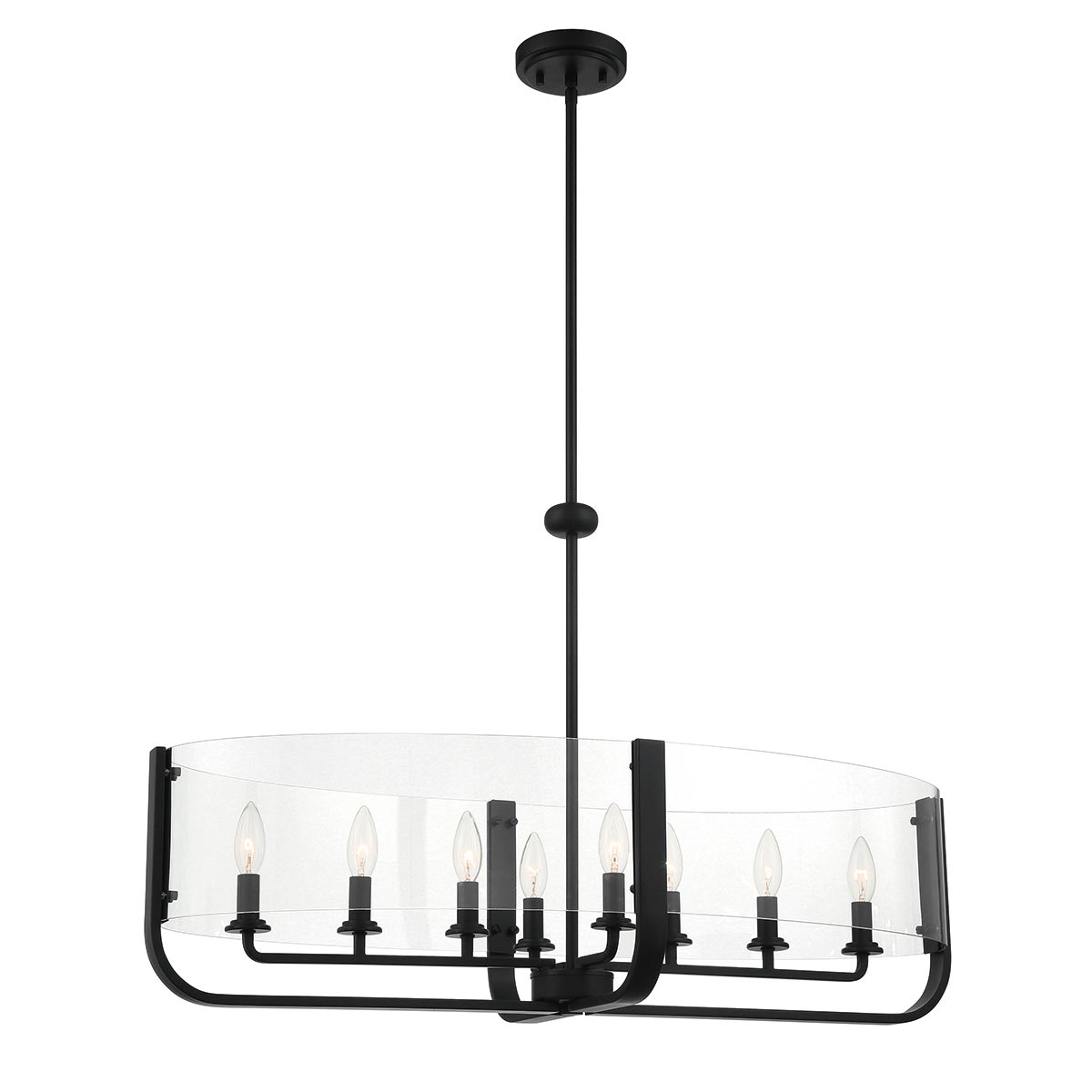 8 LIGHT OVAL CHANDELIER