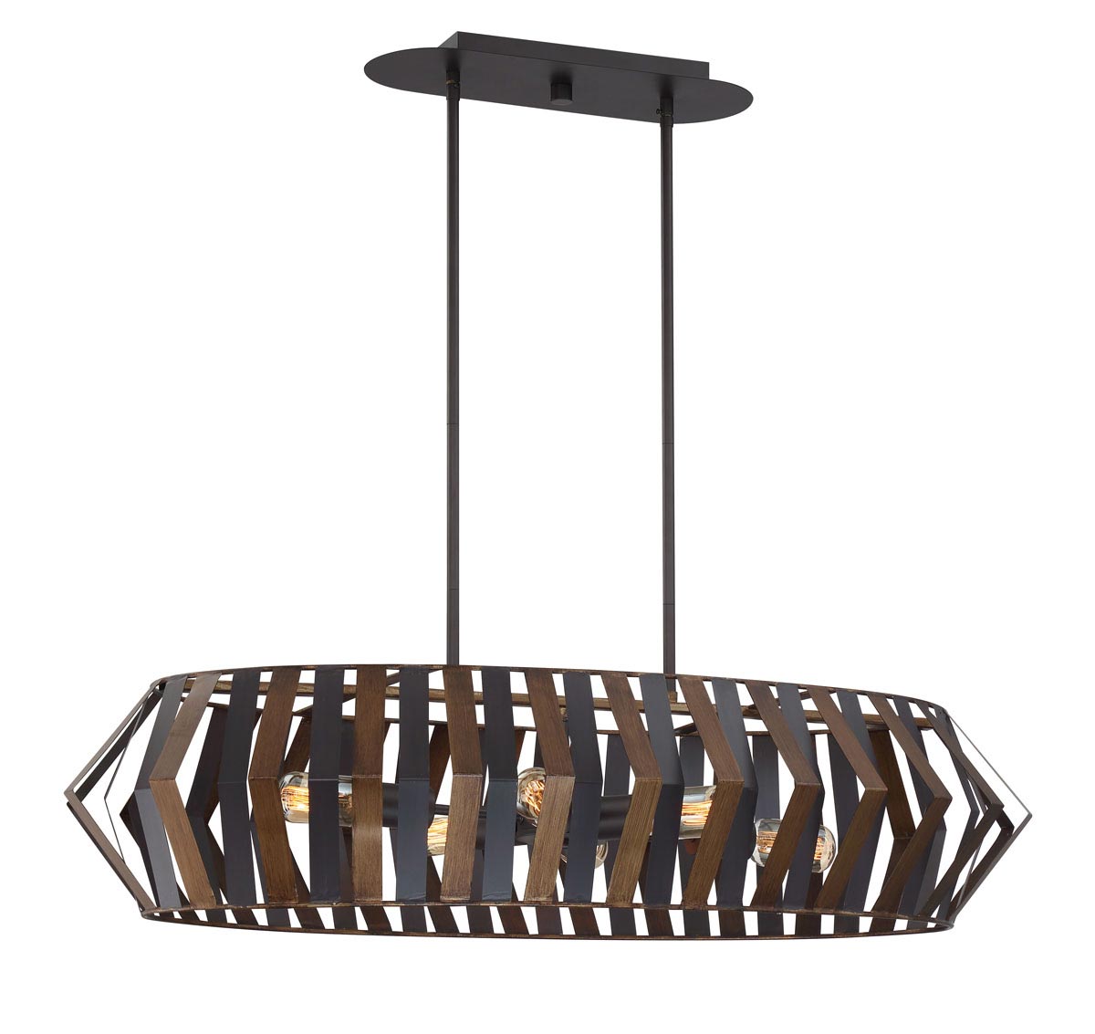 6 LIGHT OVAL CHANDELIER