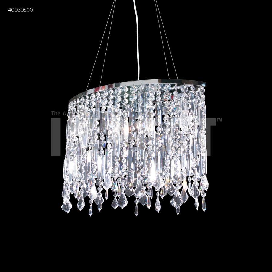 Contemporary Oval Chandelier - Swarovski crystals (Clear)