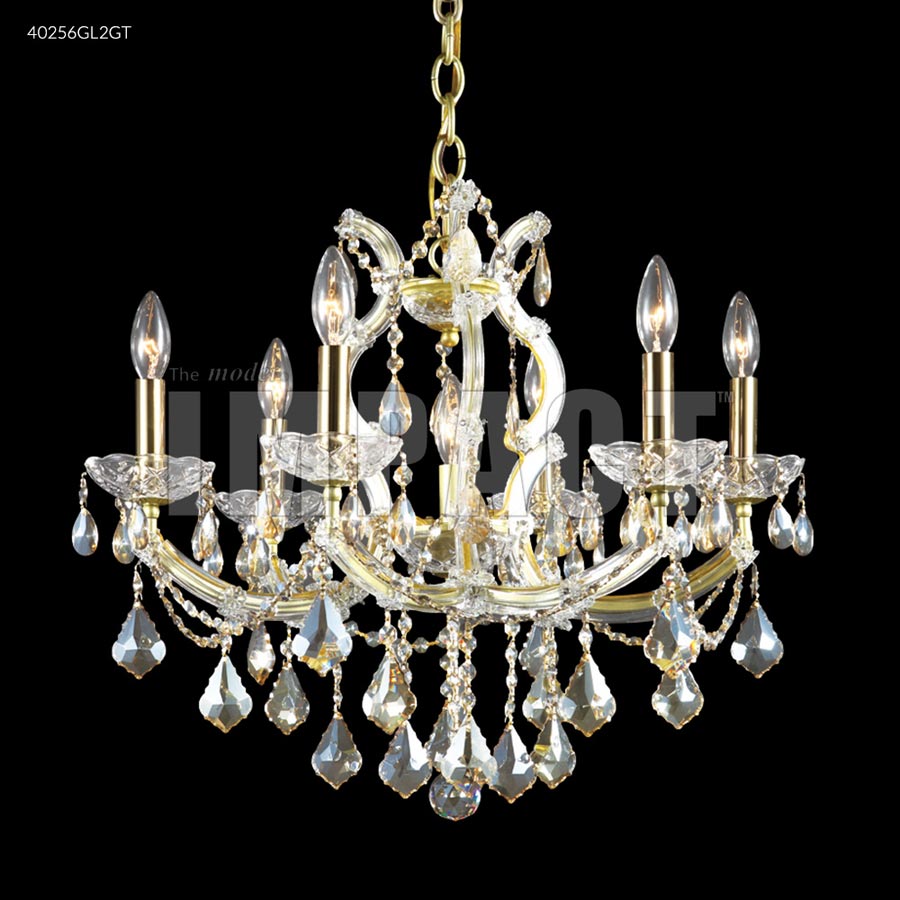 Maria Theresa 6 Arm Chandelier - IMPERIAL Crystal (Golden Teak)